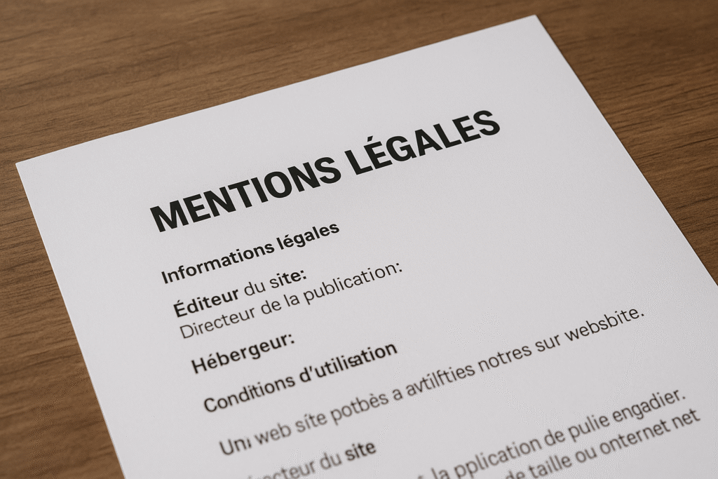 Mentions légales site web